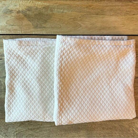 Ballard Designs Set of 2 Signature Diamond Matelasse King Shams Cream Ivory - Picture 1 of 4